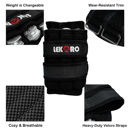 Adjustable Wrist & Ankle Weights for Strength Training & Running