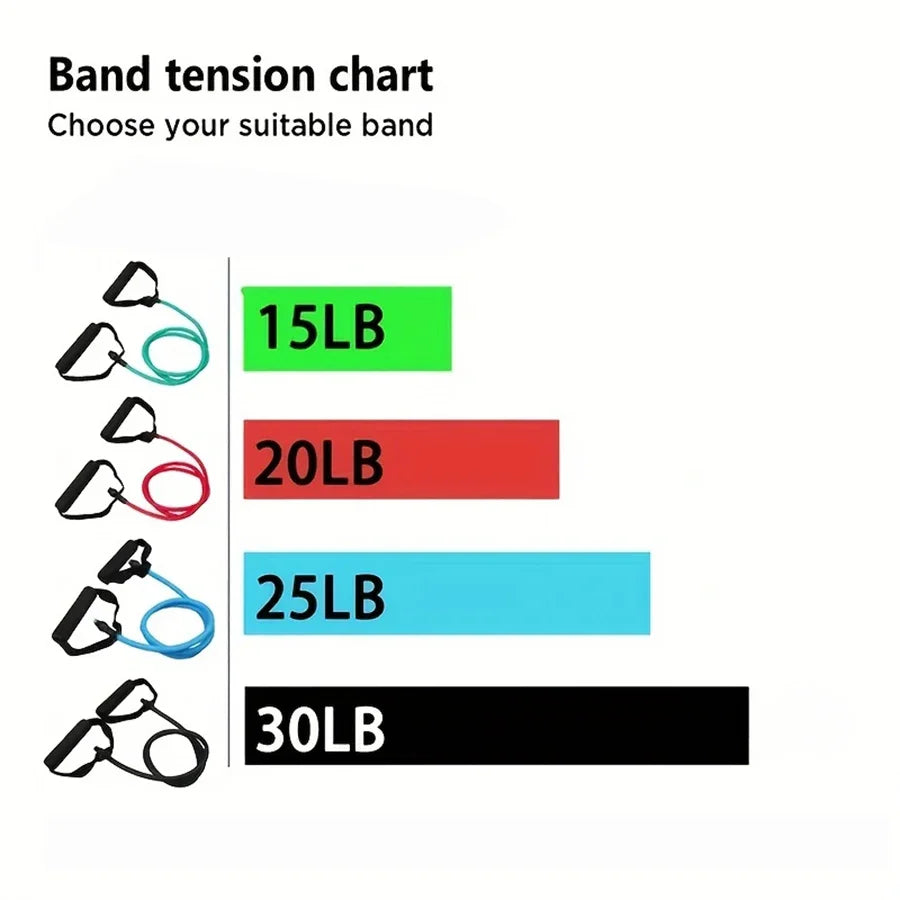 Resistance Band Set with Handles – 3 Levels for Home Gym, Yoga, Rehab & Full Body Training