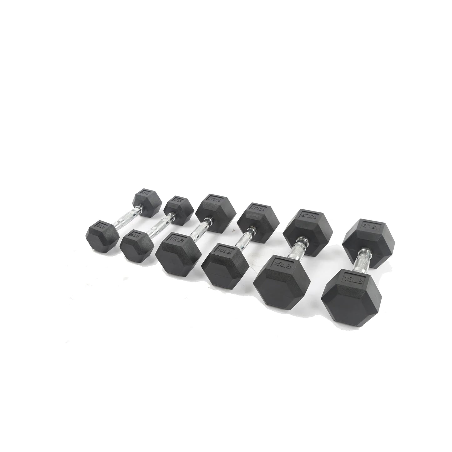 Hex Dumbbells Set with Dumbbell Rack, Rubber Coated for Weightlifting and Home Gym