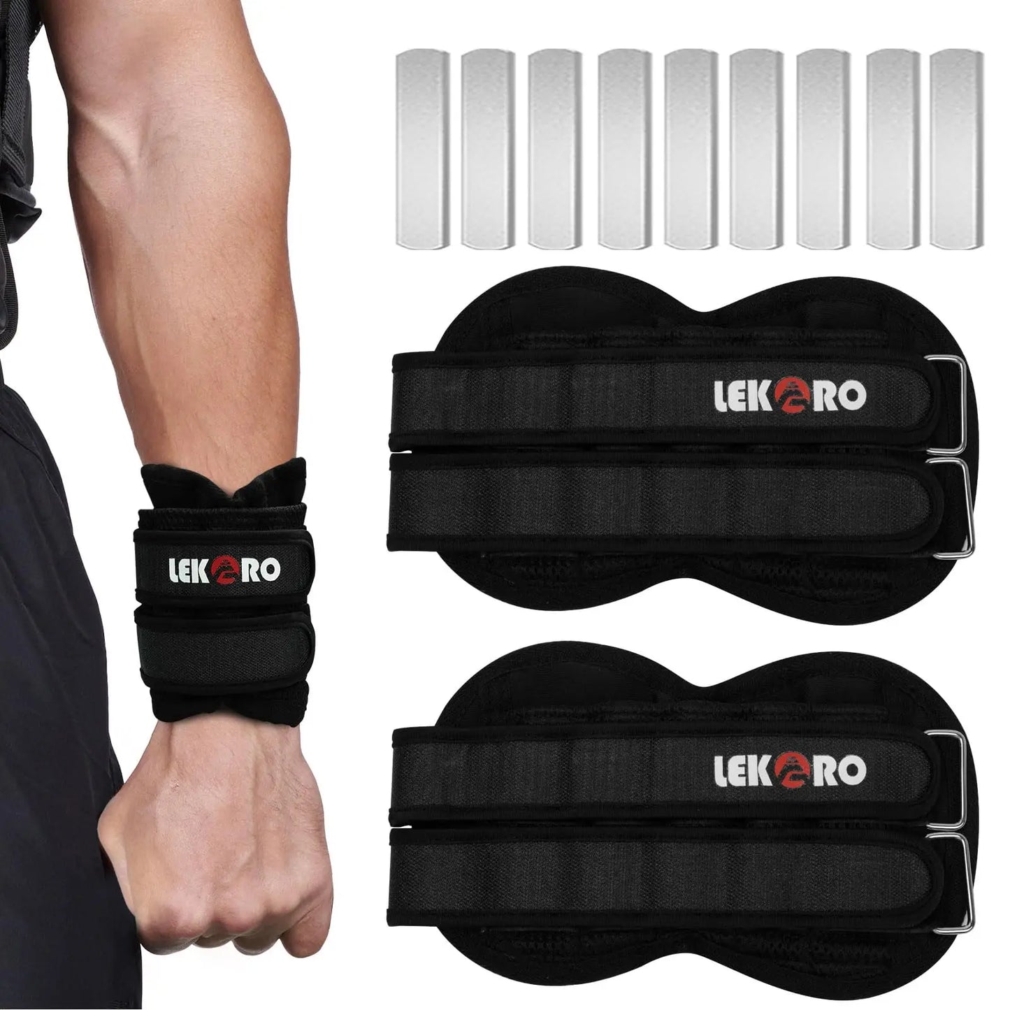 Adjustable Wrist & Ankle Weights for Strength Training & Running