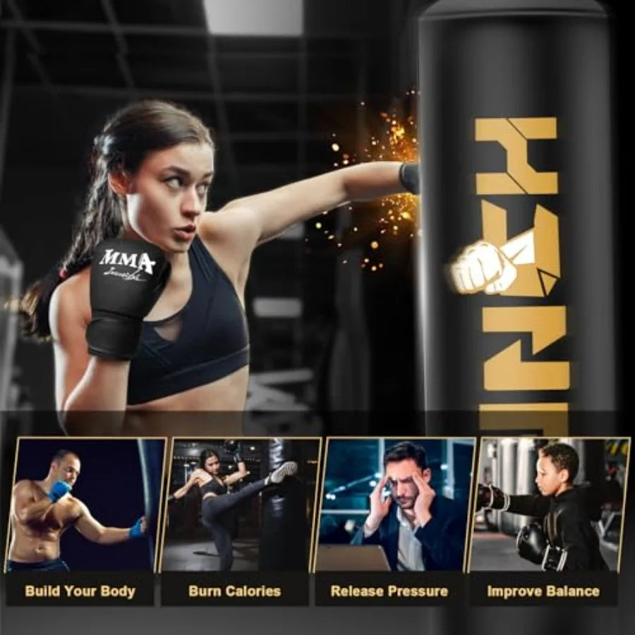 Freestanding Inflatable Punching Bag with Stand – Home Boxing & Martial Arts Training Equipment
