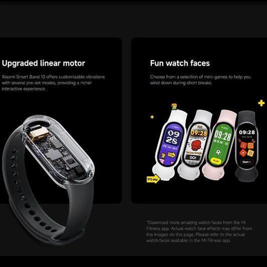 Xiaomi Smart Band 10 Fitness Tracker – 1.72" AMOLED, 150+ Sports Modes, 21-Day Battery
