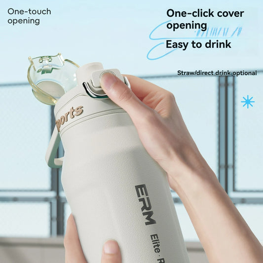 1L Stainless Steel Vacuum Insulated Water Bottle with Handle