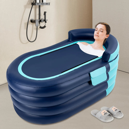 Inflatable Adult Ice Bath Tub with Electric Air Pump – Portable Hot & Cold Therapy Bath