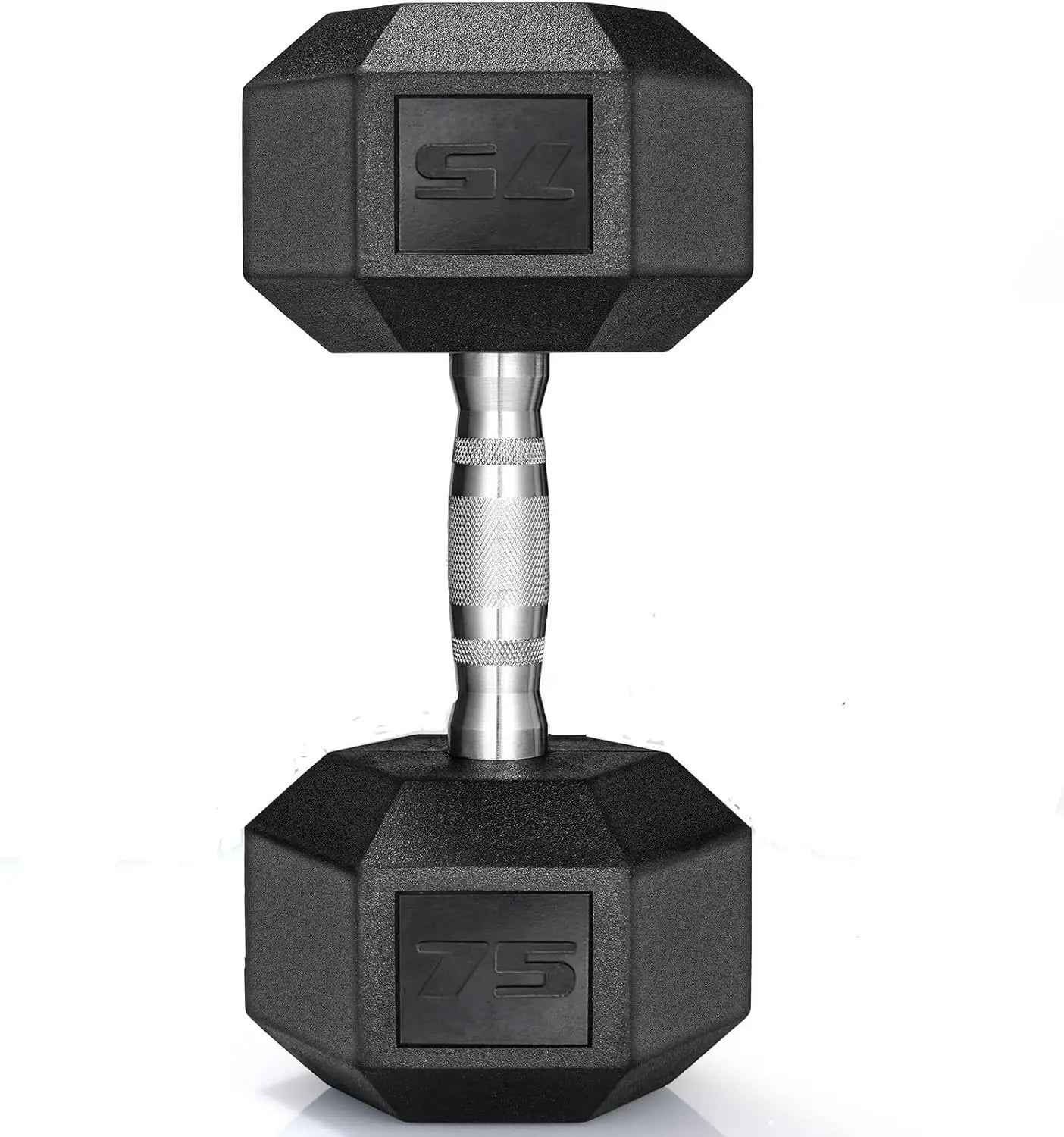 Rubber Coated Hex Dumbbells (30–75 lbs) – Cast Iron, Pair