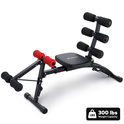 Adjustable Ab Machine Workout Bench – Multi-Functional Sit Up Trainer for Home Gym Fitness