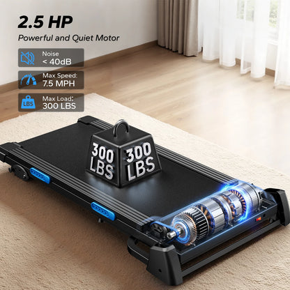MERACH T12 Foldable Incline Treadmill with Shock Cushioning & Heart Rate Monitoring