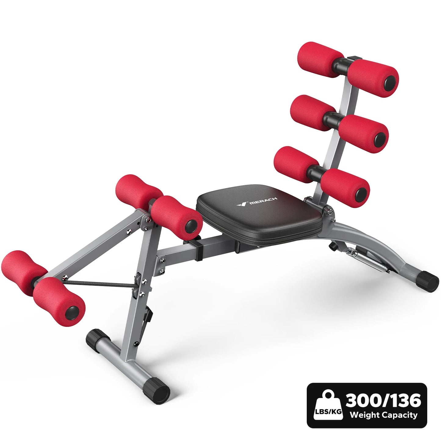 Adjustable Ab Machine Workout Bench – Multi-Functional Sit Up Trainer for Home Gym Fitness
