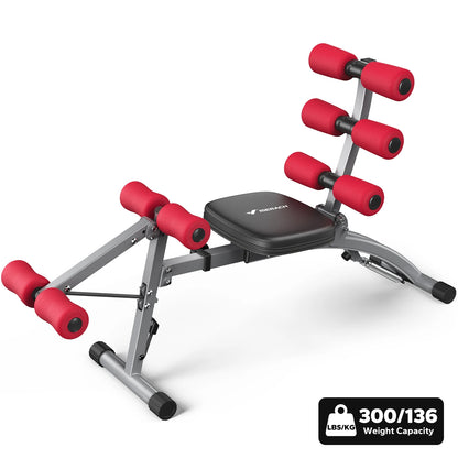 Adjustable Ab Machine Workout Bench – Multi-Functional Sit Up Trainer for Home Gym Fitness