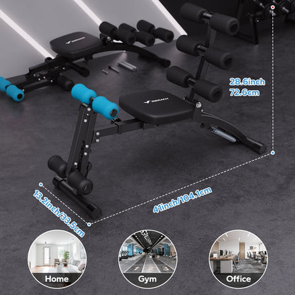 Adjustable Ab Machine Workout Bench – Multi-Functional Sit Up Trainer for Home Gym Fitness