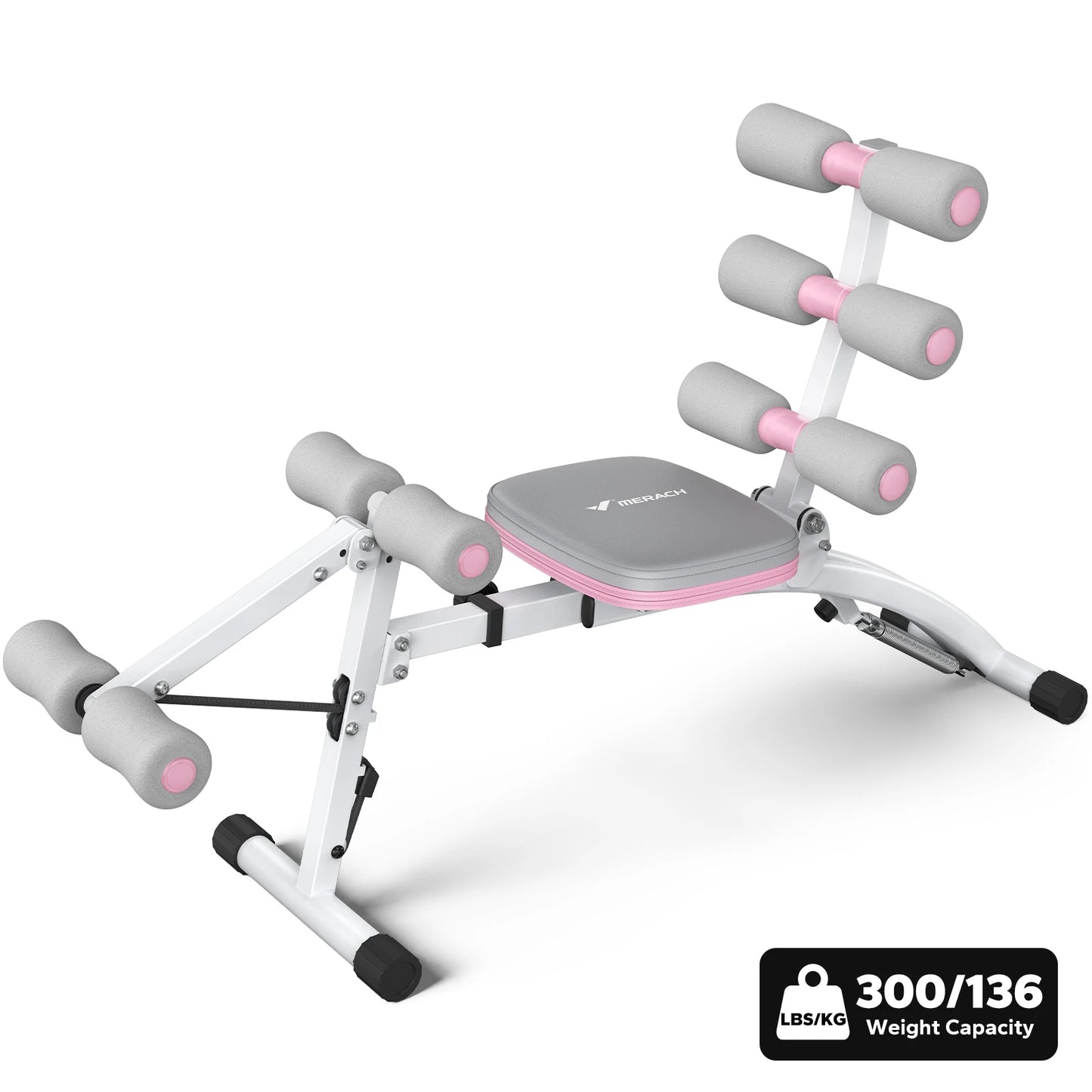 Adjustable Ab Machine Workout Bench – Multi-Functional Sit Up Trainer for Home Gym Fitness