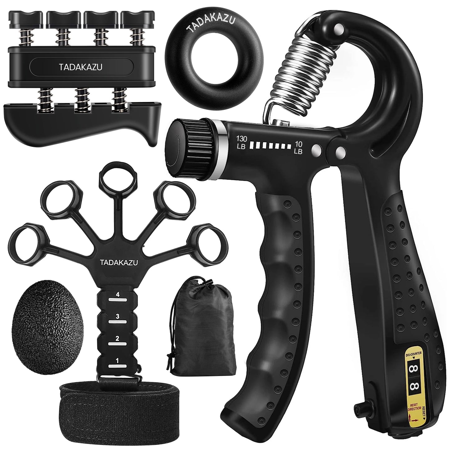 Grip Trainer Kit – Hand Gripper, Finger Exercisers & Forearm Strengtheners