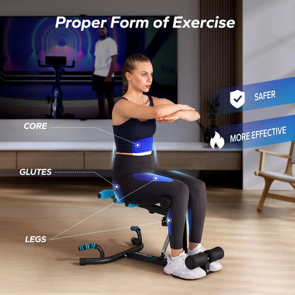 MERACH Deep Squat Machine – Adjustable Glute & Leg Trainer for Full Body Home Workouts