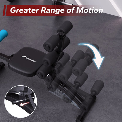 Adjustable Ab Machine Workout Bench – Multi-Functional Sit Up Trainer for Home Gym Fitness
