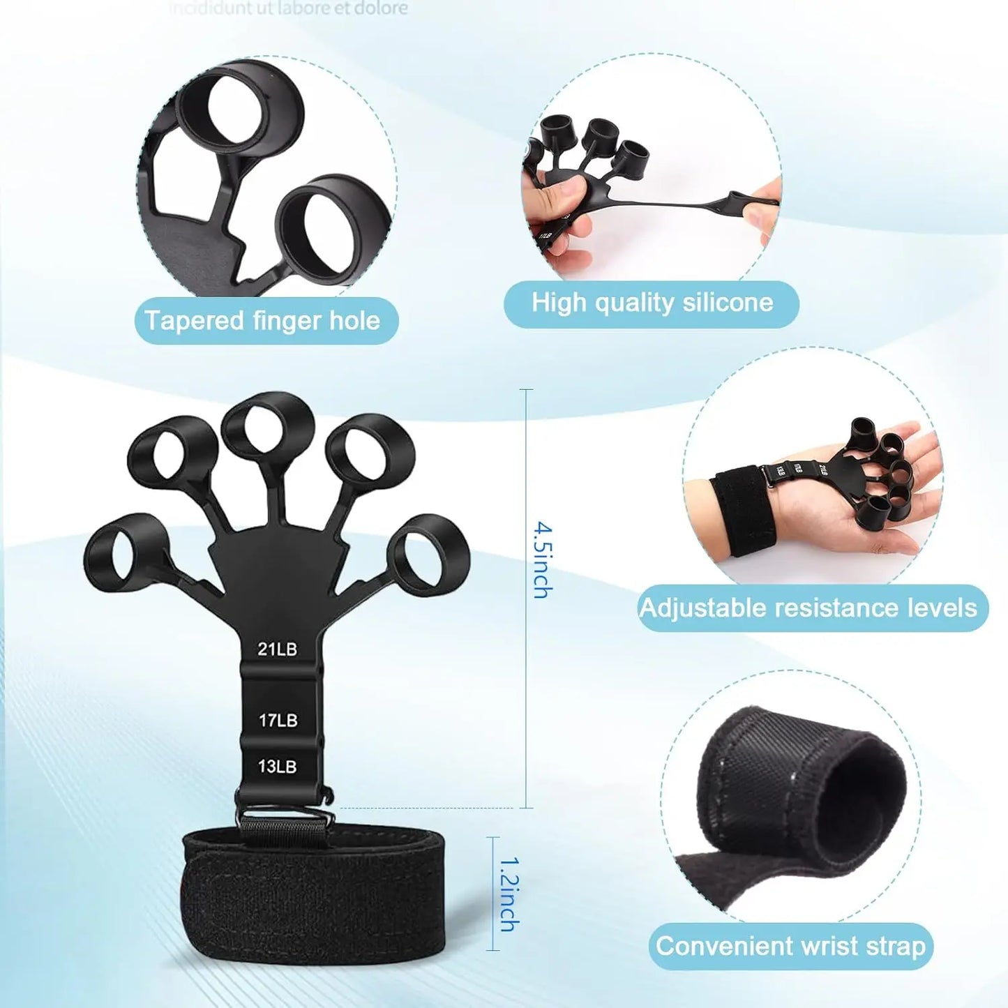 Grip Trainer Kit – Hand Gripper, Finger Exercisers & Forearm Strengtheners