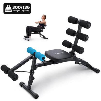 Adjustable Ab Machine Workout Bench – Multi-Functional Sit Up Trainer for Home Gym Fitness
