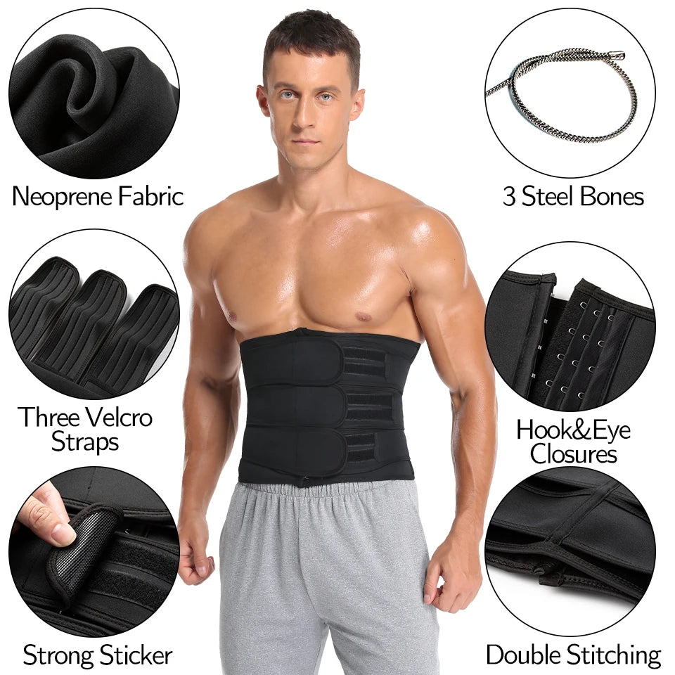 Men’s Waist Trainer – Slimming Belt, Sweat Trimmer & Workout Support