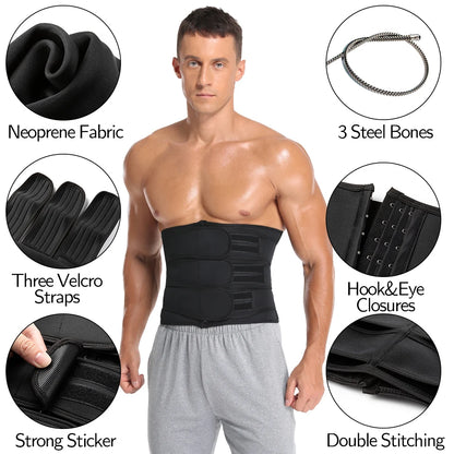 Men’s Waist Trainer – Slimming Belt, Sweat Trimmer & Workout Support