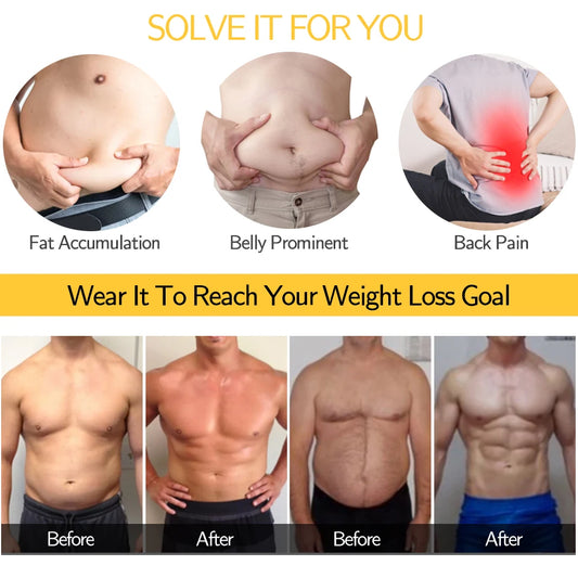 Men’s Waist Trainer – Slimming Belt, Sweat Trimmer & Workout Support