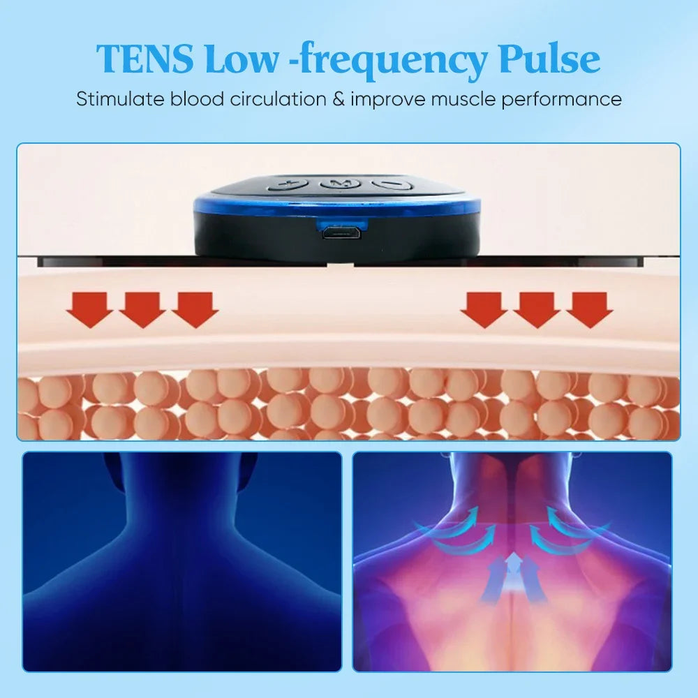 EMS Electric Neck Massager – Low Frequency Muscle Stimulator for Neck, Back & Body Recovery