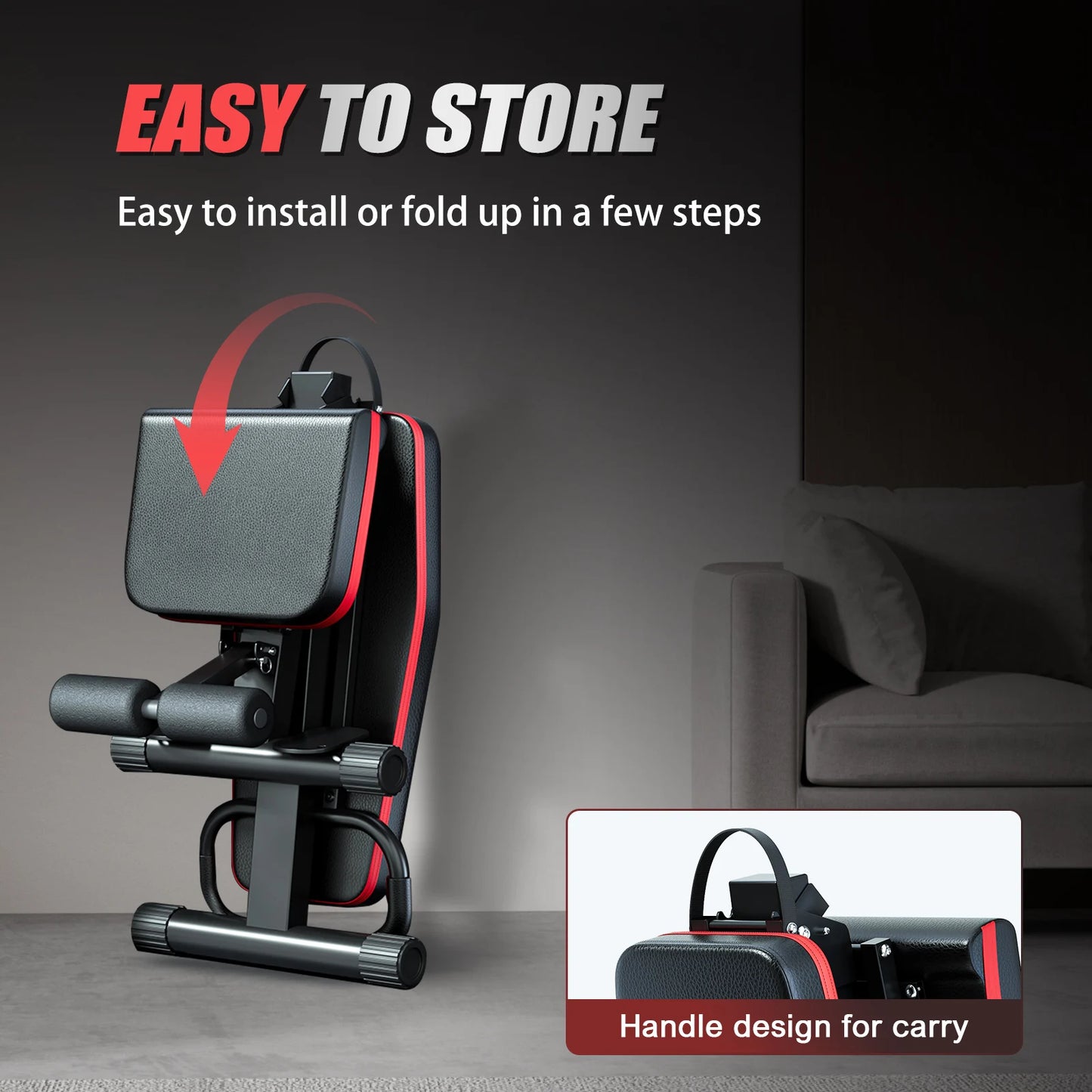 Foldable Adjustable Weight Bench (1000 lb Capacity, 6 Positions)
