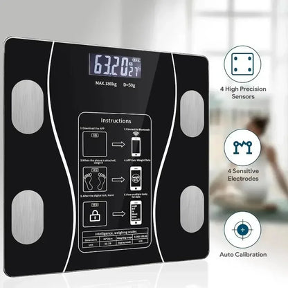 Smart Body Fat Scale with Bluetooth & Precision Tracking