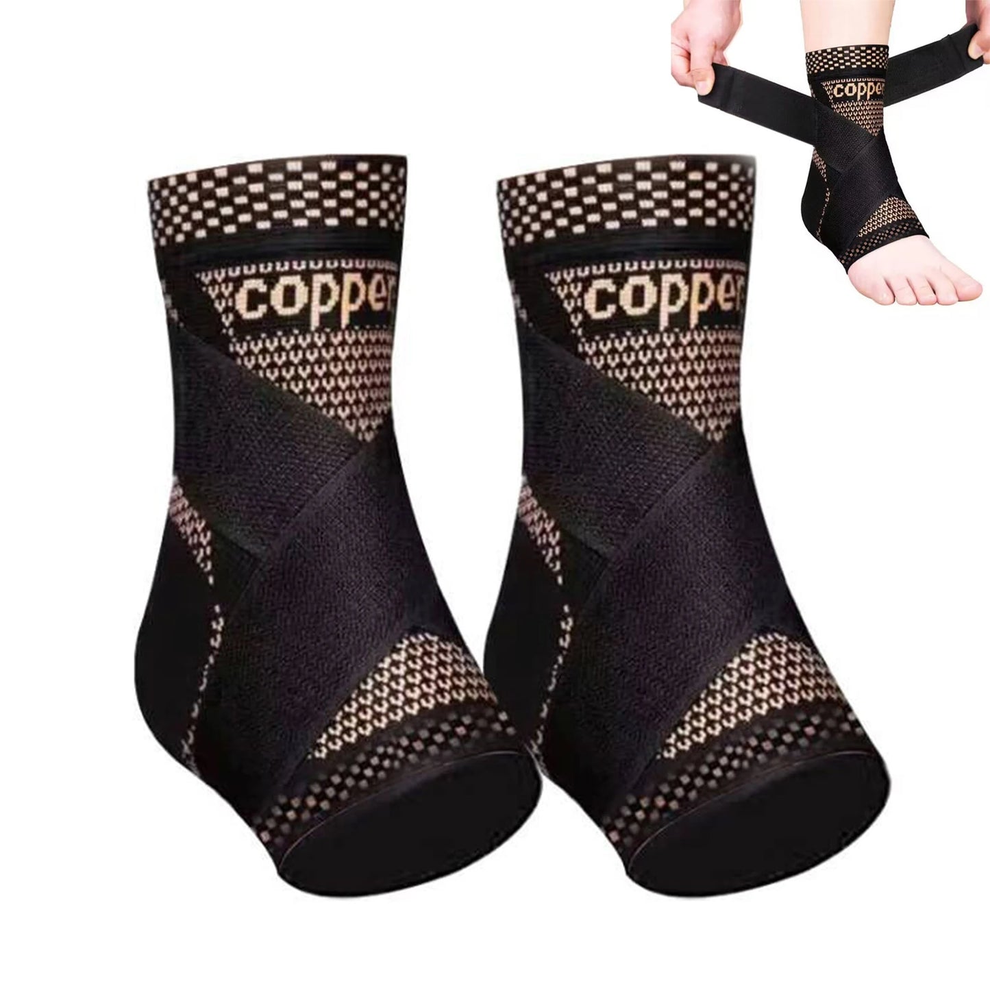 Ankle Support Brace – Compression Sleeve for Plantar Fasciitis, Running & Sports