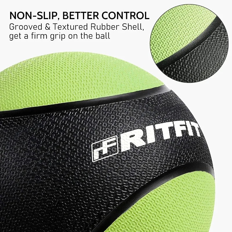 RitFit Weighted Medicine Ball with Dual Texture Non-Slip Grip