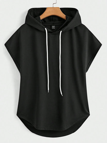 Men's Sleeveless Hooded Tank Top Casual Streetwear Summer Gym Pullover