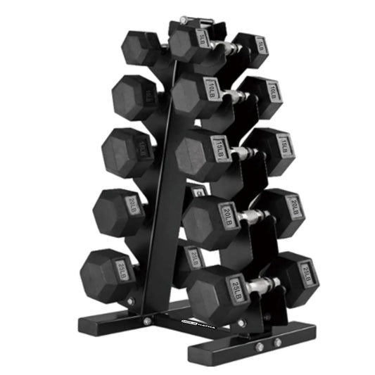 Hexagonal Dumbbell Weight Set with Storage Rack – Customizable Home Gym Free Weights
