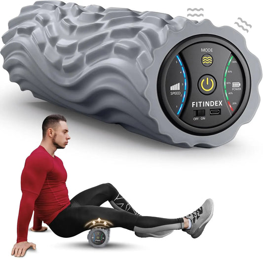 Vibrating Foam Roller – 5-Speed Deep Tissue Massage Roller for Muscle Recovery, Back Pain Relief & Therapy