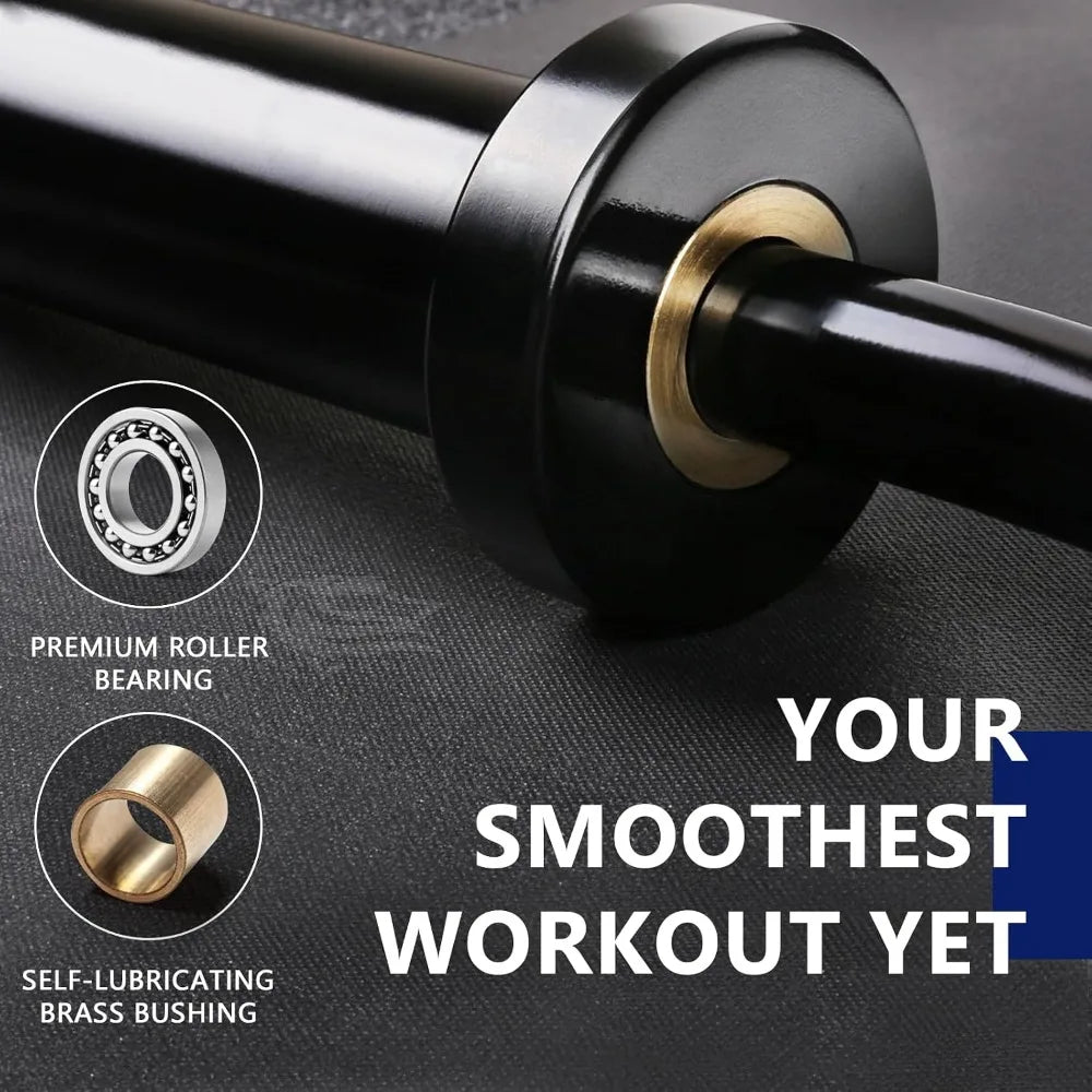 Brand new fast shipping EZ Curl Bar Weight Set 2 Inch Easy Curl Barbell with Weight Plates for Strength Training