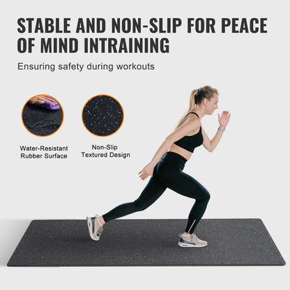 SucceBuy Interlocking Gym Floor Mats (0.56" EVA Foam & Rubber Top)
