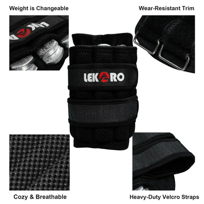 Adjustable Wrist & Ankle Weights for Strength Training & Running