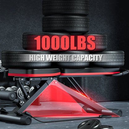 Foldable Adjustable Weight Bench (1000 lb Capacity, 6 Positions)