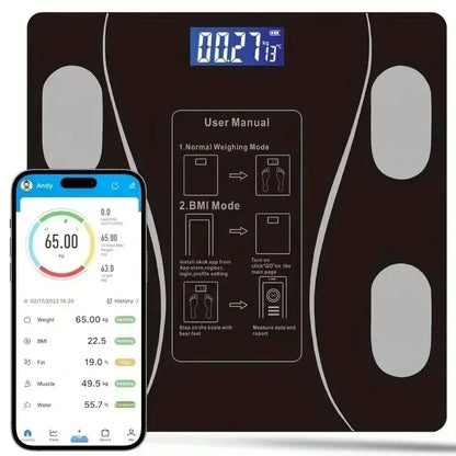 Smart Body Fat Scale with Bluetooth & Precision Tracking