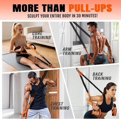 Heavy Duty Pull Up Assist Bands with Handles, Adjustable Resistance for Full Body Workout and Home Gym Training