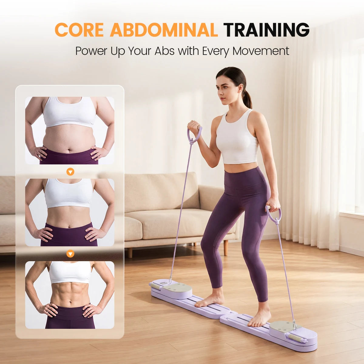 5-in-1 Adjustable Pilates Board – Foldable Full Body Trainer for Abs, Core & Glutes
