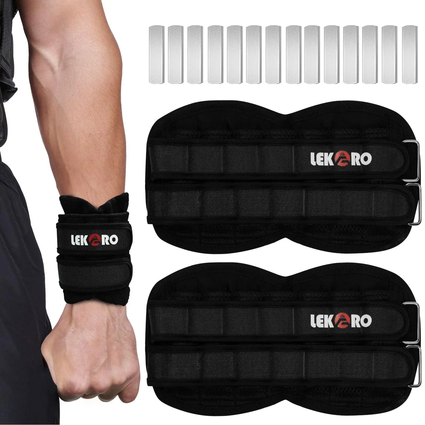 Adjustable Wrist & Ankle Weights for Strength Training & Running
