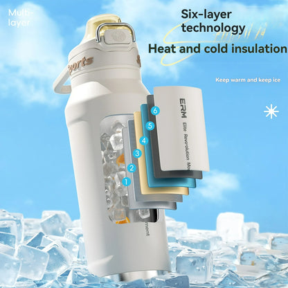 1L Stainless Steel Vacuum Insulated Water Bottle with Handle