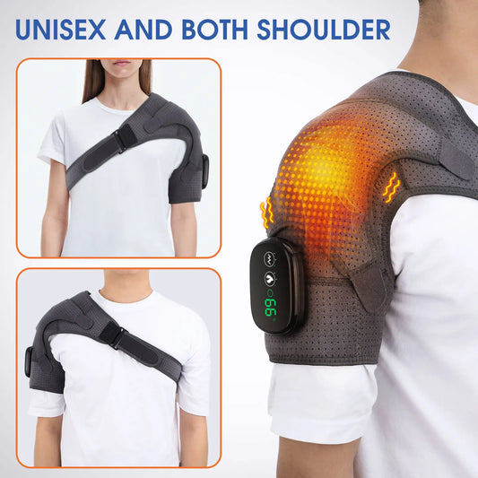 Electric Shoulder Heating Pad Massager – Vibration Therapy Wrap for Pain Relief & Muscle Recovery