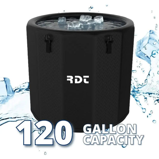 Portable Ice Bath Tub – 120-Gallon Inflatable Cold Plunge Tub with Insulated Lid