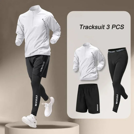 Men’s Quick-Dry Tracksuit – Jacket & Joggers Running Set (1–3 Piece Options)
