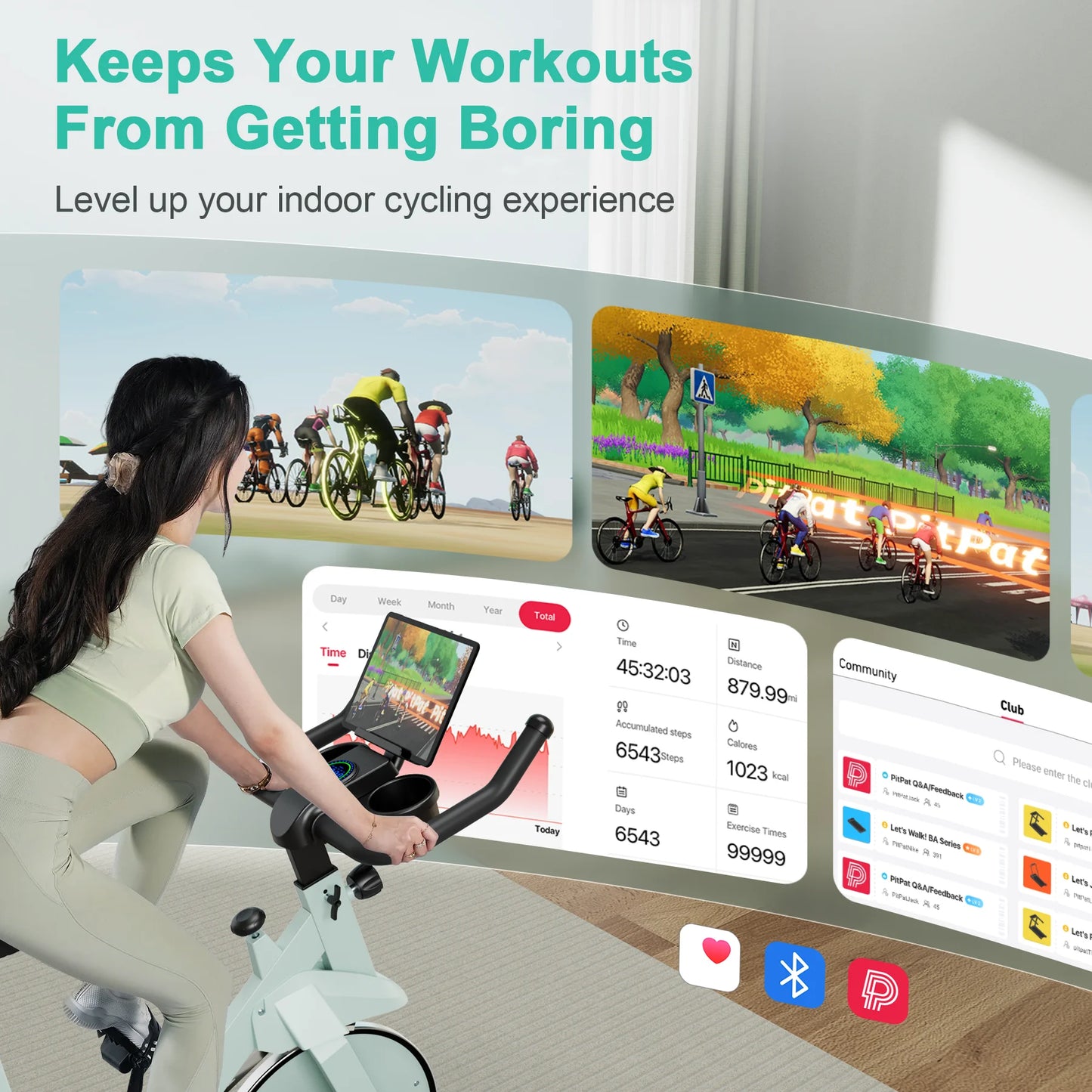 Superun Exercise Bike with 32-Level Magnetic Resistance