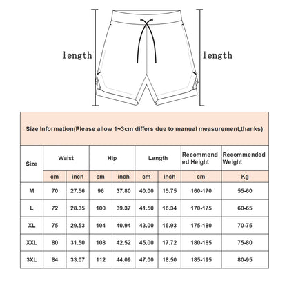 Men’s 2-in-1 Camo Running Shorts – Quick Dry Gym & Training Workout Shorts