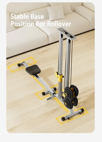 LAT Pulldown Machine 100KG Home Gym with High Low Pulley & Row Bars