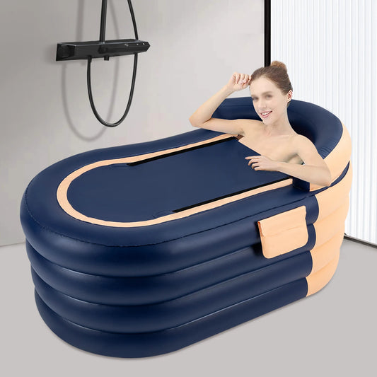 Inflatable Adult Ice Bath Tub with Electric Air Pump – Portable Hot & Cold Therapy Bath