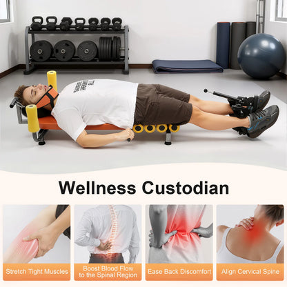 Adjustable Back Stretch Bench, Neck Stretcher Table Workout Bench for Spinal Decompression Neck Back Pain Relief