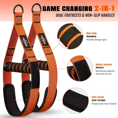 Heavy Duty Pull Up Assist Bands with Handles, Adjustable Resistance for Full Body Workout and Home Gym Training