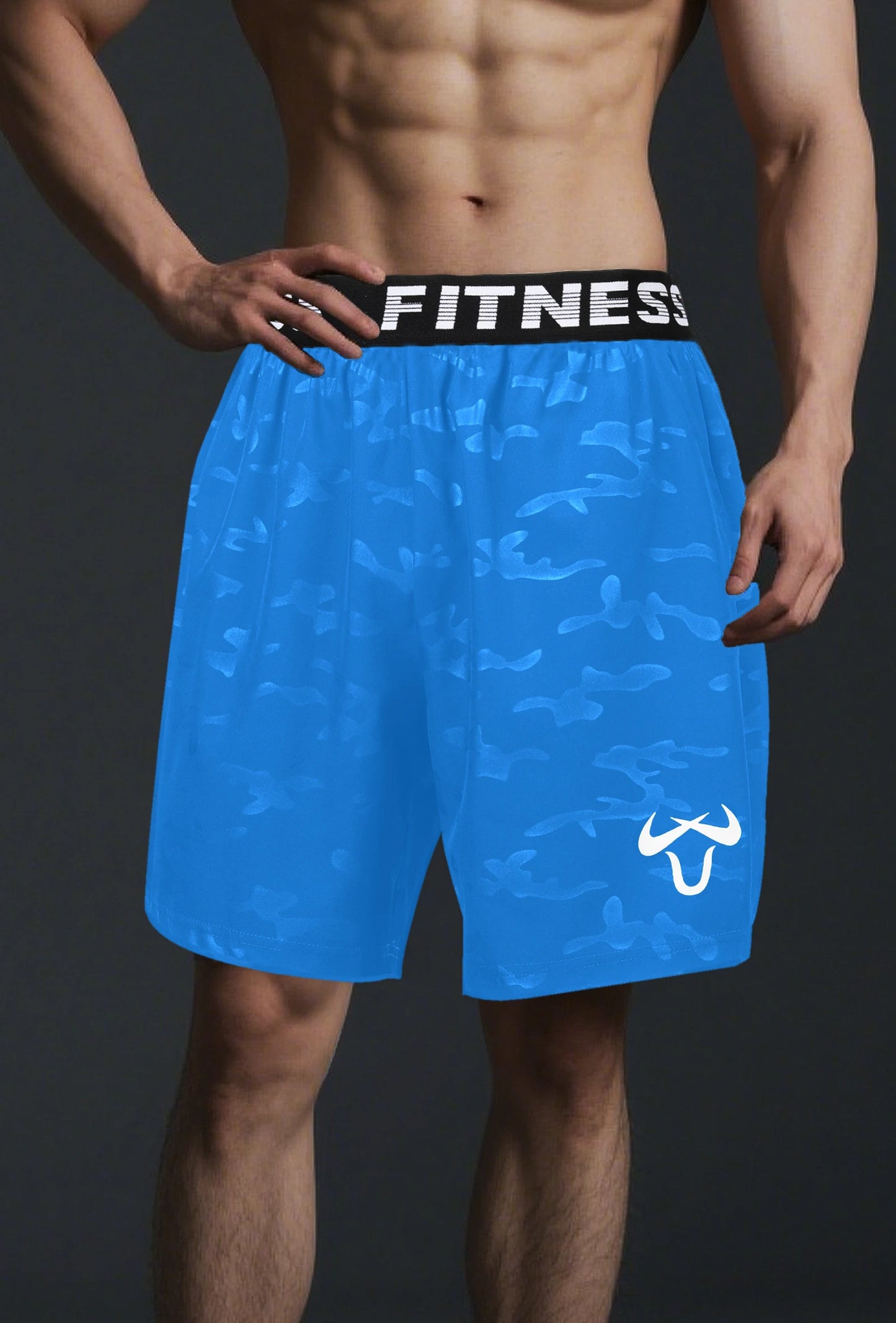 Men’s Quick-Dry Athletic Shorts – Lightweight, Elastic Waist, Drawstring & Geometric Design